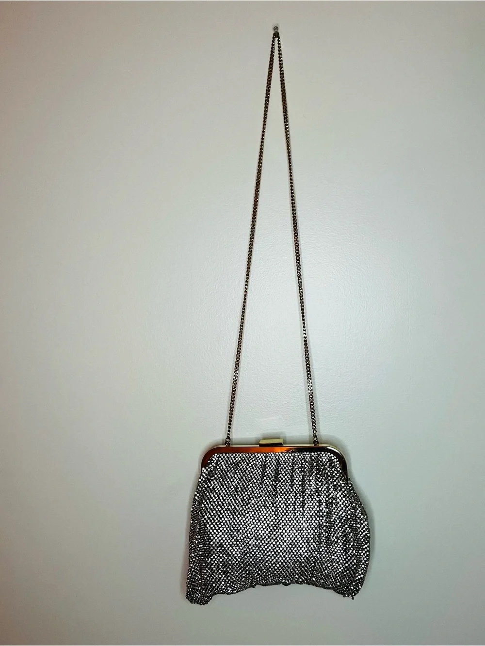 Zara Metallic Gold Clutch/Crossbody Bag
